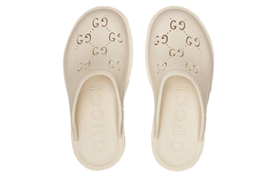 Мюлі Gucci Platform Perforated G 'White Rubber' 663577-JFB00-9022 (Білий) - фото 6 