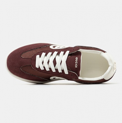 Кеди Gucci Screener GG Burgundy White (Бордовий) - фото 3 