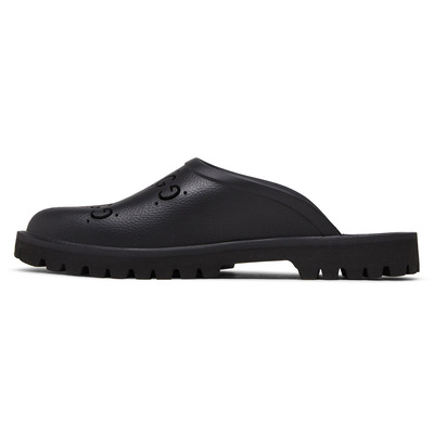 Мюлі Gucci Slip On Sandal Cut Out Monogram - Black 655517-JFB00-1000 (Чорний) - фото 3 