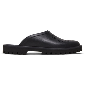 Шлепанцы Gucci Slip On Sandal Cut Out Monogram - Black