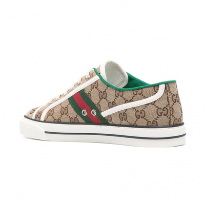 Кеди Gucci Tennis 1977 Beige / Ebony Original GG Canvas 606111HVK209766 (Коричневий) - фото 3 