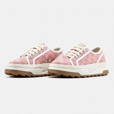 Кеды Gucci Tennis 1977 GG Monogram Light Pink (Розовый) - фото 2 