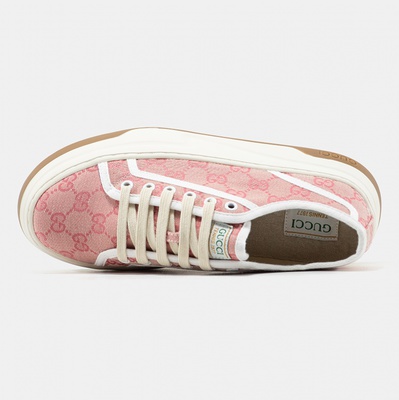 Кеды Gucci Tennis 1977 GG Monogram Light Pink (Розовый) - фото 4 