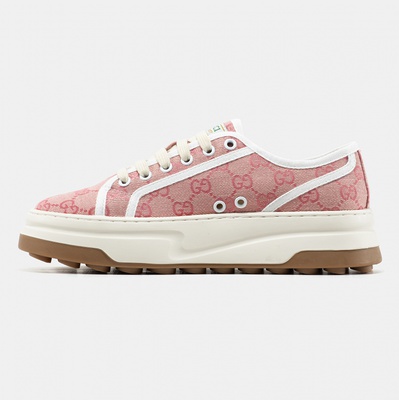 Кеды Gucci Tennis 1977 GG Monogram Light Pink (Розовый) - фото 3 
