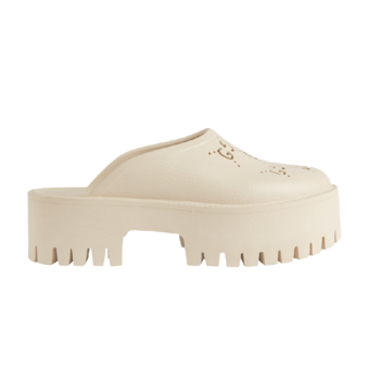 Шлепанцы Gucci Platform Perforated G 'White Rubber'