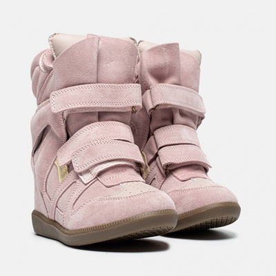 Кросівки Isabel Marant Bekett Pink на танкетці (Рожевий) - фото 2 