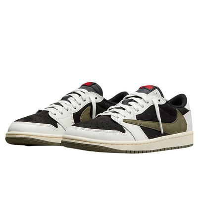 Кросівки Air Jordan 1 Low x Travis Scott 'Olive' DZ4137-106 (Хакі) - фото 2 