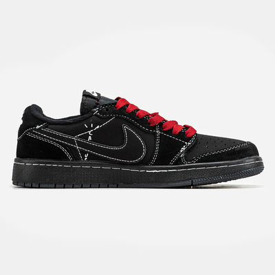 Кроссовки Air Jordan 1 Retro Low x Travis Scott 'Black Phantom' DM7866-001 (Черный) - фото 4 