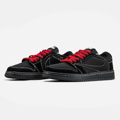 Кроссовки Air Jordan 1 Retro Low x Travis Scott 'Black Phantom' DM7866-001 (Черный) - фото 2 