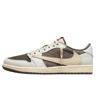 Кроссовки Nike Air Jordan 1 Retro Low Travis Scott Reverse Mocha DM7866-162 (Бежевый) - фото 4 