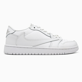 Кроссовки Jordan 1 Retro Low Triple White Tumbled Leather