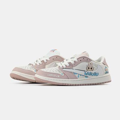 Кросівки Jordan 1 Retro Low x Travis Scott x Labubu Pink (Рожевий) - фото 2 