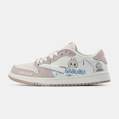 Кросівки Jordan 1 Retro Low x Travis Scott x Labubu Pink (Рожевий) - фото 4 