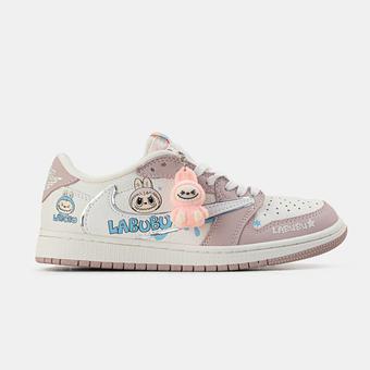 Кроссовки Jordan 1 Retro Low x Travis Scott x Labubu Pink
