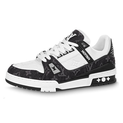 Кросівки Louis Vuitton Trainer Black Mesh Monogram with White 1AC2A5 (Чорний) - фото 2 