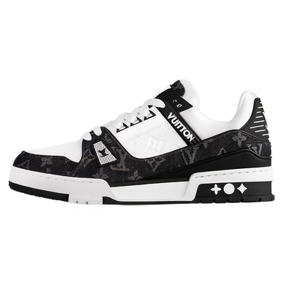 Кросівки Louis Vuitton Trainer Black Mesh Monogram with White 1AC2A5 (Чорний) - фото 3 