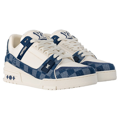 Кросівки Louis Vuitton Trainer Damier Blue 1ACPRY (Синій) - фото 2 