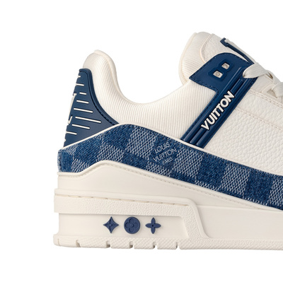 Кросівки Louis Vuitton Trainer Damier Blue 1ACPRY (Синій) - фото 4 