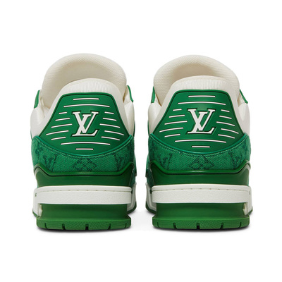 Кроссовки Louis Vuitton Trainer 'Green Monogram Denim' 1A9JHV (Зеленый) - фото 4 