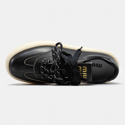 Кроссовки Miu Miu Platform Black White (Черный) - фото 3 