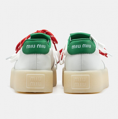Кросівки Miu Miu Platform White Green Red (Білий) - фото 4 