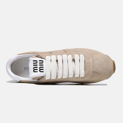 Кросівки Miu Miu Plume Suede Beige (Бежевий) - фото 3 