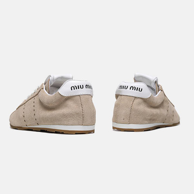 Кросівки Miu Miu Plume Suede Beige (Бежевий) - фото 4 