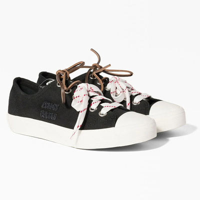 Кеды Miu Miu Washed Denim Black (Черный) - фото 2 