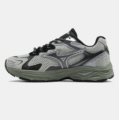 Кросівки Mizuno Wave Rider S Grey Green Black (Зелений) - фото 4 
