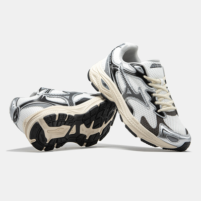 Кросівки Mizuno Wave Rider S White Black Beige (Бежевий) - фото 5 