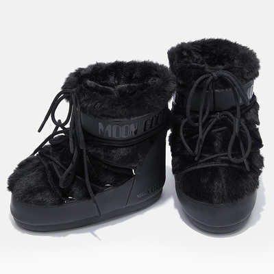 Ботинки Moon Boot Icon Low Black Faux-Fur 80D1409390 (Черный) - фото 2 