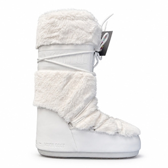 Moon Boot Icon White Faux-Fur