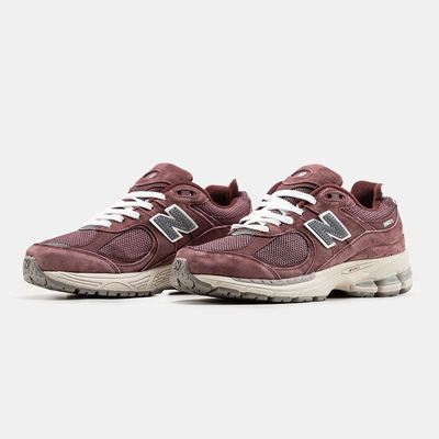 Кросівки New Balance 2002R Burgundy Grey White (Бордовий) - фото 2 