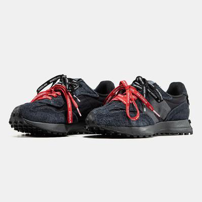 Кроссовки New Balance 327 Black Red/Black Laces (Черный) - фото 2 