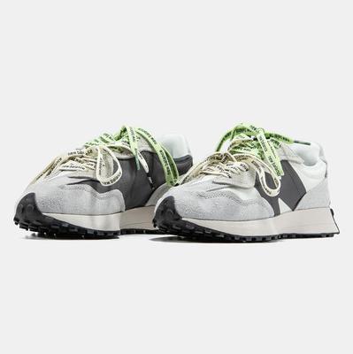 Кроссовки New Balance 327 Grey Black Neon (Черный) - фото 2 