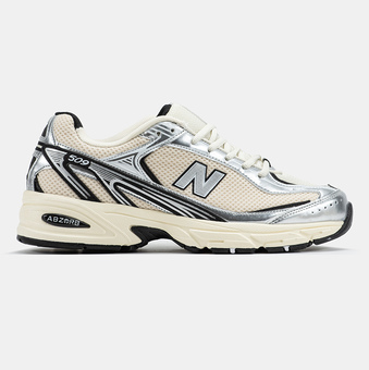 New Balance 509 Cream Silver Black