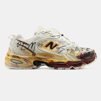 New Balance 530 Cream Yellow Burgundy