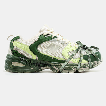 New Balance 530 Green Lime Custom Paint