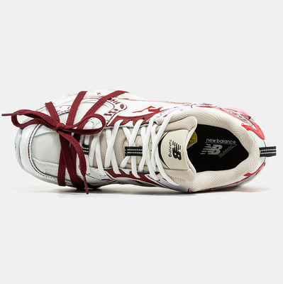 Кроссовки New Balance 530 White Red Custom Paint (Белый) - фото 3 