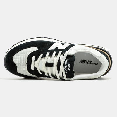 Кросівки New Balance 574 Black White Suede Mesh (Чорний) - фото 3 
