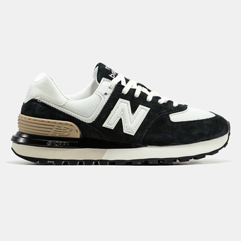 Кроссовки New Balance 574 Black White Suede Mesh