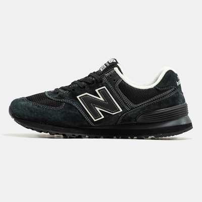 Кросівки New Balance 574 Dark Green Black (Чорний) - фото 4 