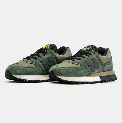 Кроссовки New Balance 574 x Stone Island Dark Green (Зеленый) - фото 2 