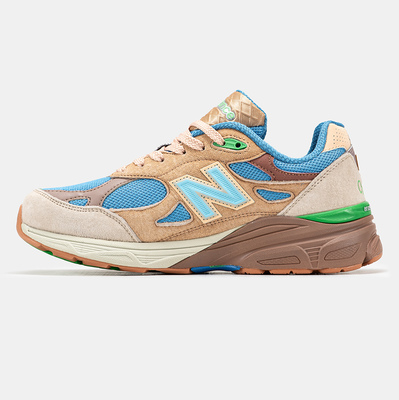 Кроссовки New Balance 990v3 x Joe Freshgoods Blue Beige Green (Голубой) - фото 4 
