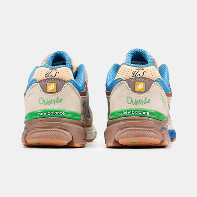 Кроссовки New Balance 990v3 x Joe Freshgoods Blue Beige Green (Голубой) - фото 6 