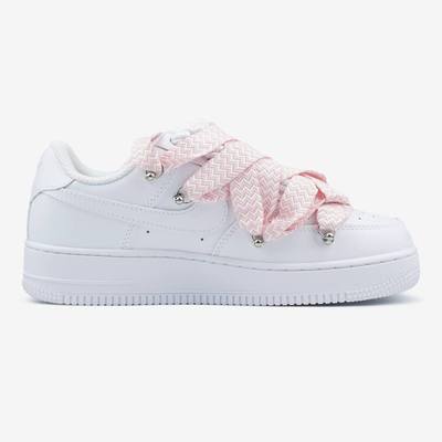Кросівки Nike Air Force 1 Custom Lanvin Lace Pink (Білий) - фото 4 