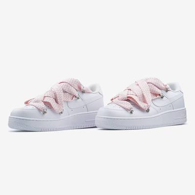 Кросівки Nike Air Force 1 Custom Lanvin Lace Pink (Білий) - фото 2 