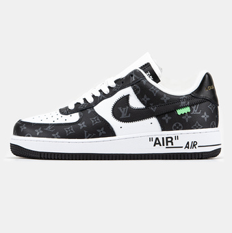Кросівки Nike Air Force 1 Low By Virgil Abloh White Black x Louis Vuitton