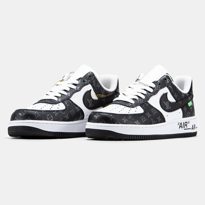 Кросівки Nike Air Force 1 Low By Virgil Abloh White Black x Louis Vuitton (Білий) - фото 2 