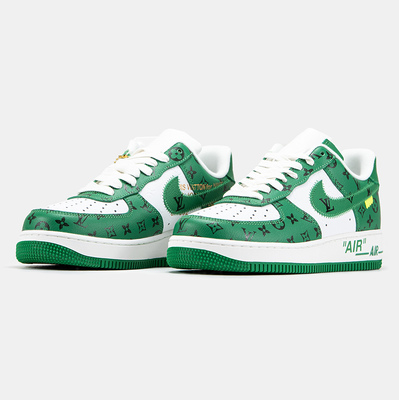 Кросівки Nike Air Force 1 Low By Virgil Abloh White Green x Louis Vuitton (Білий) - фото 2 